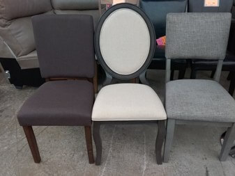 Homelegance Ivory Oval-Back Side Chair with Cappuccino Finish Frame