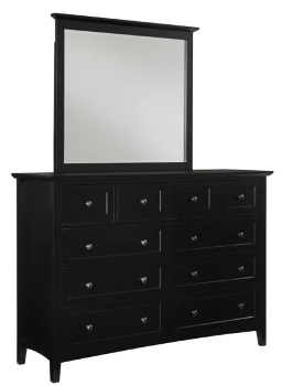 Modus Paragon Black Finish 8-Drawer Dresser with Mirror