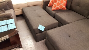 Homelegance Phelps Charcoal Tweed Rectangular Ottoman