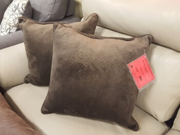 Plush Brown Throw Pillows (set of 2)