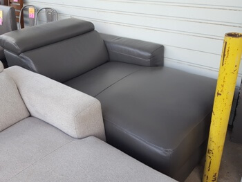 Jason Furniture Nevio Charcoal One-Arm Chaise