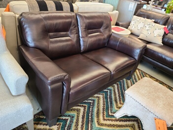 Porter Alto Chocolate Leather Loveseat (floor model only)