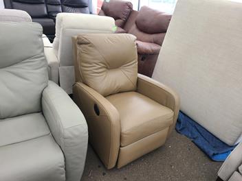 Palliser Valencia Dun Leather Pushback Rocker Recliner (blemish)