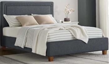 Ravens Point Charcoal Upholstered Queen Bed
