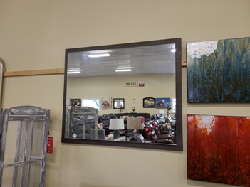 Designer Mirror with Recessed Frame