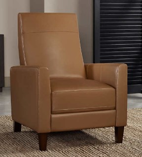 Barcalounger Ridgefield Cognac Leather Pushback Recliner