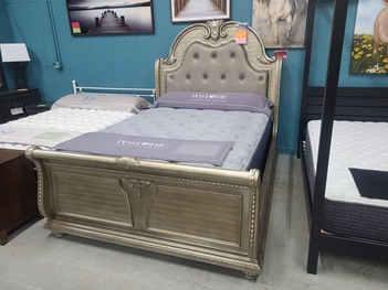 Rockport Rose Gold Queen Sleigh Bed