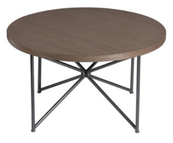 Emerald Roslyn Round Coffee Table with Metal Base