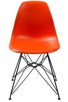 Modus Rostock Firecracker Orange Plastic Chairs (set of 2)