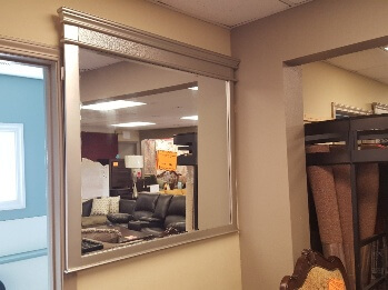 Homelegance Silver Mirror with Textured Accents