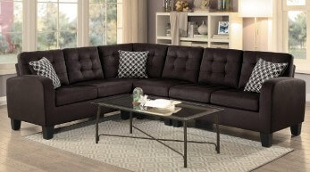 Homelegance Sinclair Chocolate 4-Piece Sectional