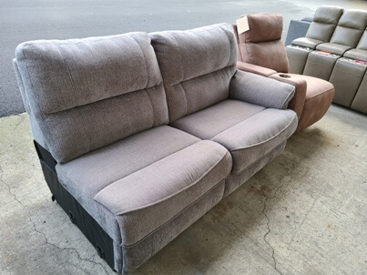 Charcoal Fabric One-Arm Sleeper Sofa (blemish)