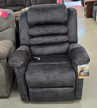Catnapper Soother Smoke Lay-Flat Lift Chair/Power Recliner with Heat & Massage