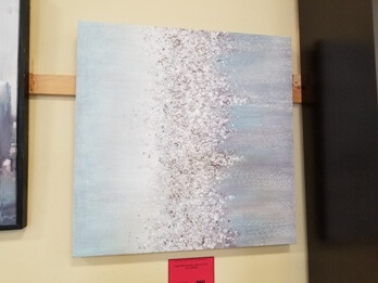 Light Blue Sparkles Abstract Wall Art