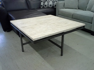 Hammary East Park Square Marble Top Coffee Table