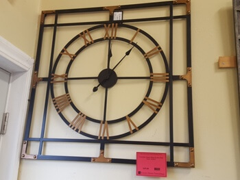 Crestview Square Metal 32-Inch Wall Clock