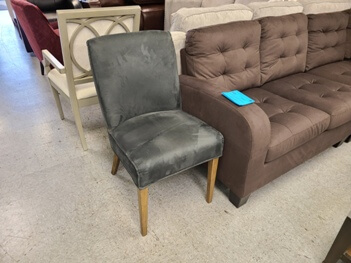 Steve Silver Charcoal Microsuede Accent Chair