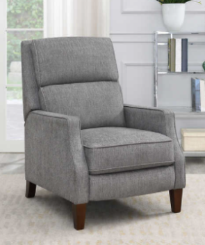 Synergy Arlie Silver Fabric Pushback Recliner (blemish)