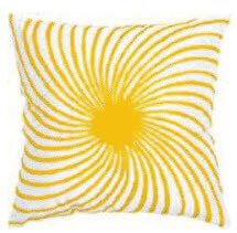 Rizzy White & Yellow Sunburst Throw Pillows (set of 2)