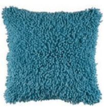 Rizzy Blue Textured Shag Throw Pillows (set of 2)