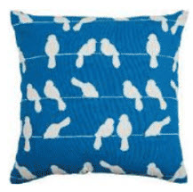Rizzy Blue Birds on a Wire Throw Pillows (set of 2)