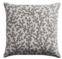 Rizzy White & Taupe Foliage Throw Pillows (set of 2)
