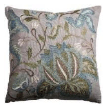 Rizzy Mocha, Sage & Blue Floral Throw Pillows (set of 2)
