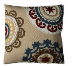 Rizzy Beige Multicolored Medallions Throw Pillows (set of 2)