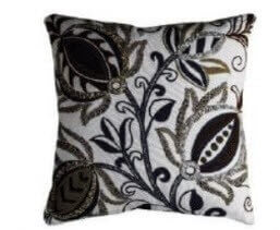 Rizzy White, Blue, Red & Beige Floral Throw Pillows (set of 2)