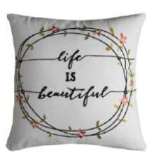 Rizzy Life is Beautiful Throw Pillow