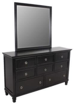 New Classic Tamarack Black Dresser with Mirror