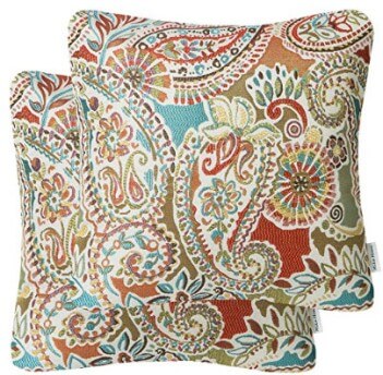 Multicolored Paisley Throw Pillows (set of 2)