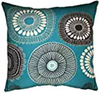 Teal Medallions Throw Pillows (set of 2)