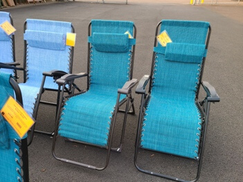 Teal Zero-Gravity Outdoor Recliner