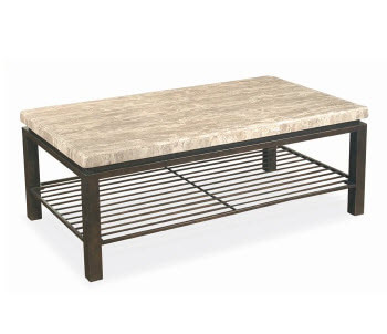 Bernhardt Tempo Travertine Marble Top Coffee Table