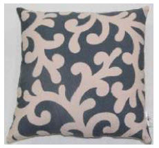 Rizzy Charcoal & Ivory Foliage Throw Pillows (set of 2)