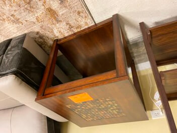 Homelegance Espresso Finish End Table with Inlaid Tile Top