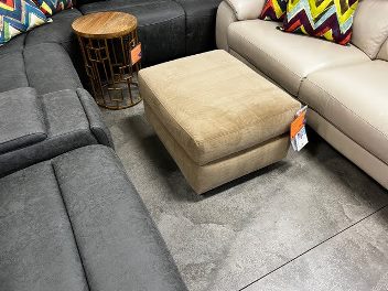 Tina Coffee Fabric Ottoman