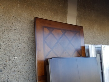 Homelegance Two-Tone Table Top with Grid Pattern