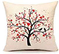 Valentines Tree Throw Pillow