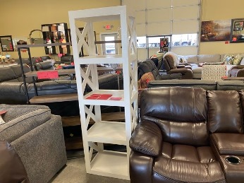 Vintage Furniture X Bookcase in White (75 x 24)